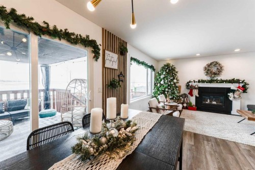 147 Chaparral Ridge Circle Se, Calgary, AB - Indoor Photo Showing Living Room With Fireplace