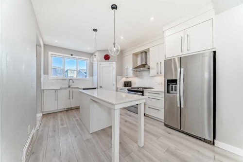 1244 Cornerstone Way Ne, Calgary, AB - Indoor Photo Showing Kitchen With Stainless Steel Kitchen With Upgraded Kitchen