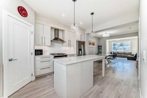 1244 Cornerstone Way Ne, Calgary, AB - Indoor Photo Showing Kitchen With Upgraded Kitchen
