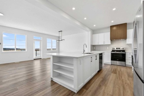 195 Corner Glen Crescent Ne, Calgary, AB - Indoor Photo Showing Kitchen With Upgraded Kitchen