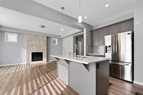 138 Cityside Way Ne, Calgary, AB - Indoor Photo Showing Kitchen With Stainless Steel Kitchen With Upgraded Kitchen