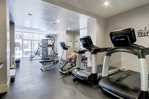 405-1110 11 Street Sw, Calgary, AB - Indoor Photo Showing Gym Room
