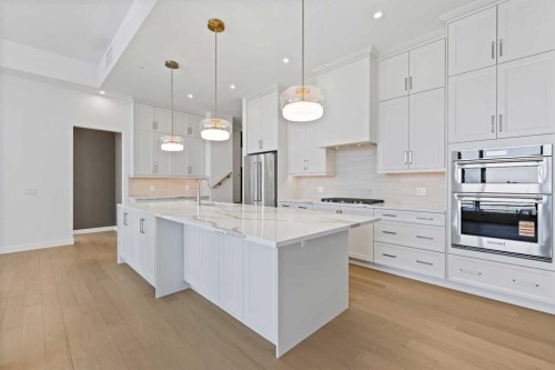 102-140 Marina Cove Se, Calgary, AB - Indoor Photo Showing Kitchen With Stainless Steel Kitchen With Upgraded Kitchen