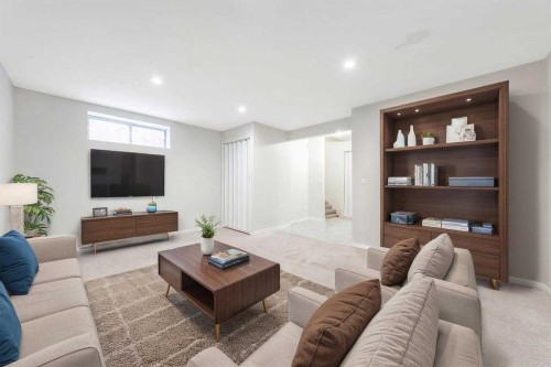 154 Bridleridge Circle Sw, Calgary, AB - Indoor Photo Showing Living Room