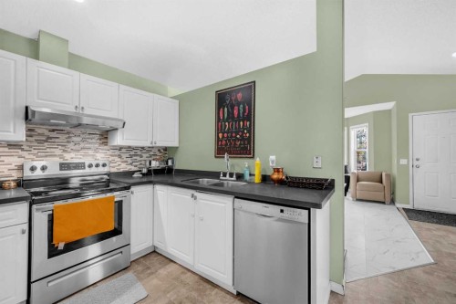 48 Martin Crossing Court Ne, Calgary, AB - Indoor Photo Showing Kitchen With Double Sink