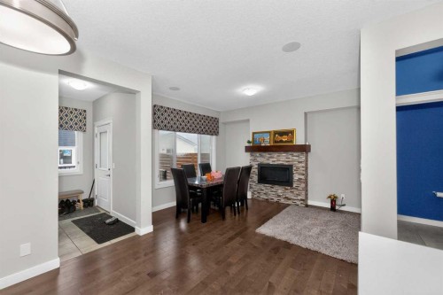 1072 Cornerstone Street Ne, Calgary, AB - Indoor With Fireplace