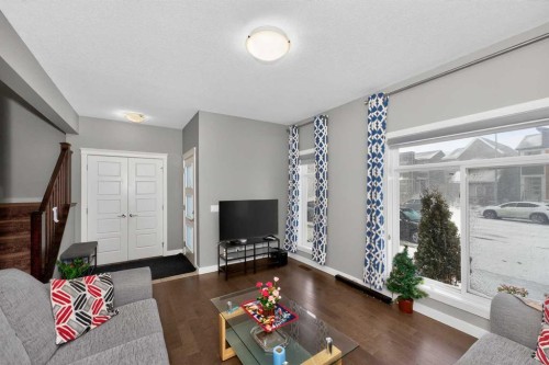 1072 Cornerstone Street Ne, Calgary, AB - Indoor Photo Showing Living Room
