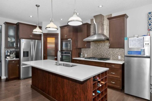 1072 Cornerstone Street Ne, Calgary, AB - Indoor Photo Showing Kitchen With Stainless Steel Kitchen With Upgraded Kitchen