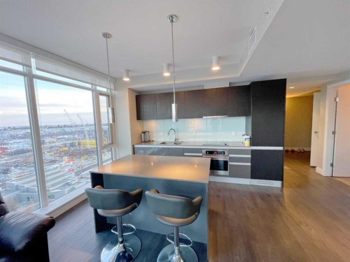 1502-1122 3 Street Se, Calgary, AB - Indoor Photo Showing Kitchen With Upgraded Kitchen