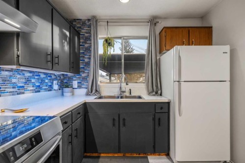 48 Marbank Place Ne, Calgary, AB - Indoor Photo Showing Kitchen With Double Sink