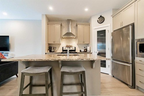 178 Livingston Avenue Ne, Calgary, AB - Indoor Photo Showing Kitchen With Stainless Steel Kitchen With Upgraded Kitchen