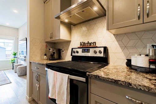 178 Livingston Avenue Ne, Calgary, AB - Indoor Photo Showing Kitchen With Stainless Steel Kitchen With Upgraded Kitchen