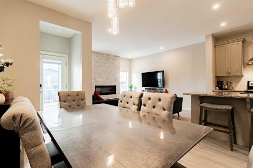 178 Livingston Avenue Ne, Calgary, AB - Indoor With Fireplace