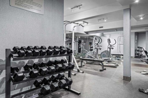 322-901 Mountain Street, Canmore, AB - Indoor Photo Showing Gym Room