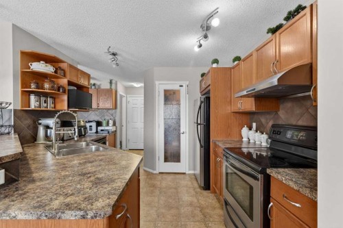 106 Saddlecrest Crescent Ne, Calgary, AB - Indoor Photo Showing Kitchen With Double Sink