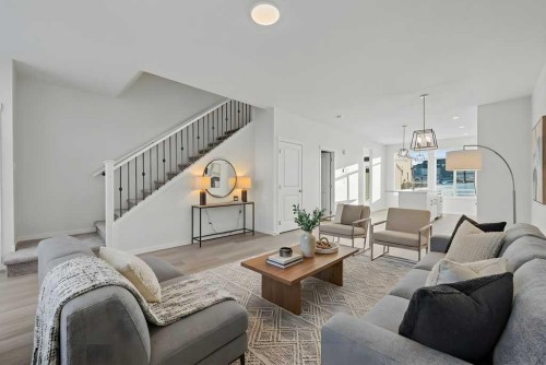 219 Herron Landing Ne, Calgary, AB - Indoor Photo Showing Living Room