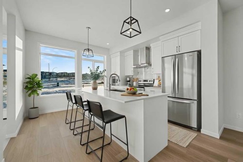 219 Herron Landing Ne, Calgary, AB - Indoor Photo Showing Kitchen With Upgraded Kitchen