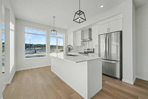 219 Herron Landing Ne, Calgary, AB - Indoor Photo Showing Kitchen With Upgraded Kitchen