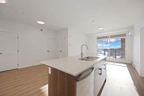 7322-1802 Mahagony Boulevard Se, Calgary, AB - Indoor Photo Showing Kitchen With Double Sink