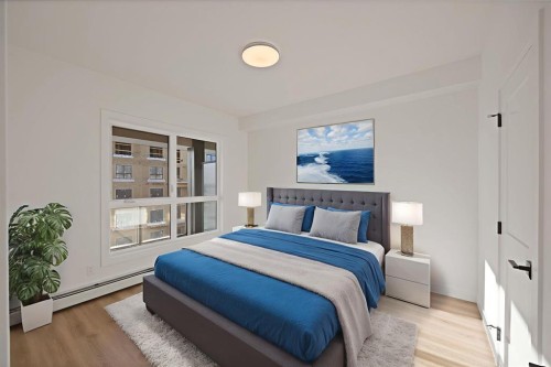 7322-1802 Mahagony Boulevard Se, Calgary, AB - Indoor Photo Showing Bedroom