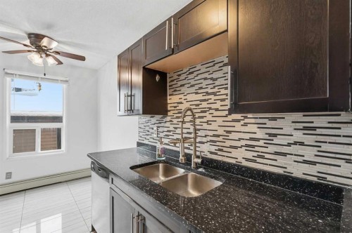 204-2611 15A Street Sw, Calgary, AB - Indoor Photo Showing Kitchen With Double Sink