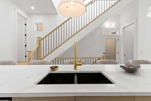 2019 6 Avenue Nw, Calgary, AB - Indoor Photo Showing Kitchen With Double Sink