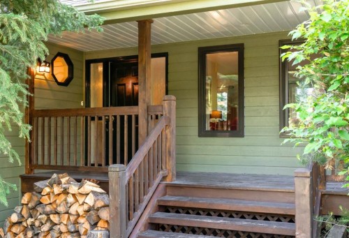 4 Woodside Lane, Canmore, AB - Outdoor With Deck Patio Veranda With Exterior