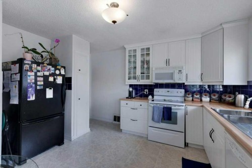 2623 Glencastle Street Sw, Calgary, AB - Indoor Photo Showing Kitchen With Double Sink