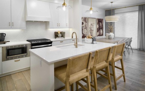 199 Starling Place Nw, Calgary, AB - Indoor Photo Showing Kitchen With Upgraded Kitchen