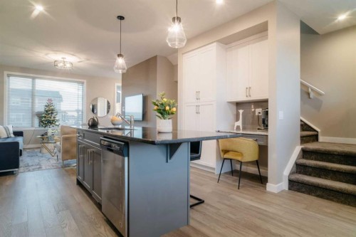 237 Cobblestone Gate Sw, Airdrie, AB - Indoor Photo Showing Kitchen With Upgraded Kitchen