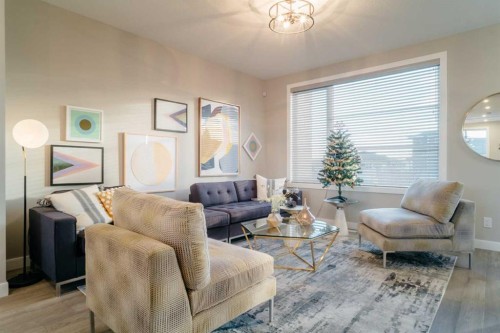 237 Cobblestone Gate Sw, Airdrie, AB - Indoor Photo Showing Living Room