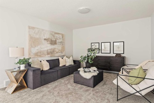 239 Creekstone Circle Sw, Calgary, AB - Indoor Photo Showing Living Room