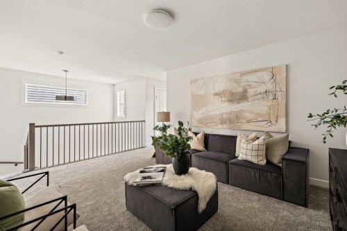 239 Creekstone Circle Sw, Calgary, AB - Indoor Photo Showing Living Room
