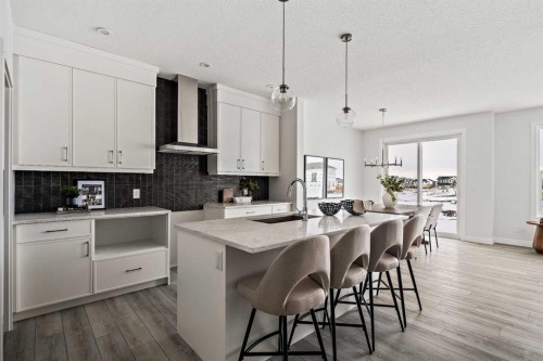 239 Creekstone Circle Sw, Calgary, AB - Indoor Photo Showing Kitchen With Upgraded Kitchen