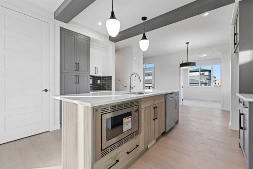 220 Waterford Heath, Chestermere, AB - Indoor Photo Showing Kitchen With Upgraded Kitchen