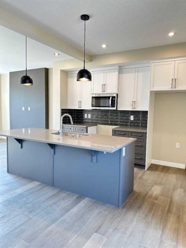 356 Waterford Boulevard, Chestermere, AB - Indoor Photo Showing Kitchen With Upgraded Kitchen