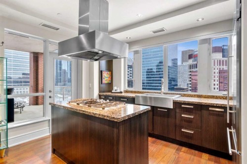 804-690 Princeton Way Sw, Calgary, AB - Indoor Photo Showing Kitchen With Upgraded Kitchen