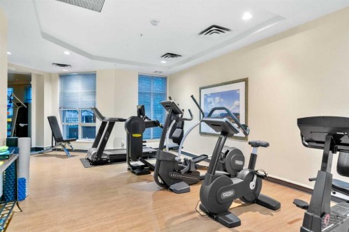 804-690 Princeton Way Sw, Calgary, AB - Indoor Photo Showing Gym Room
