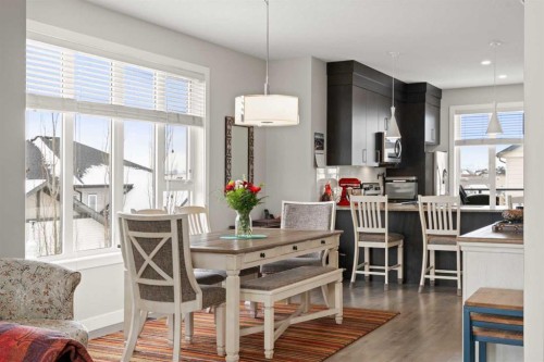 512 Drake Landing Wynd, Okotoks, AB - Indoor Photo Showing Dining Room