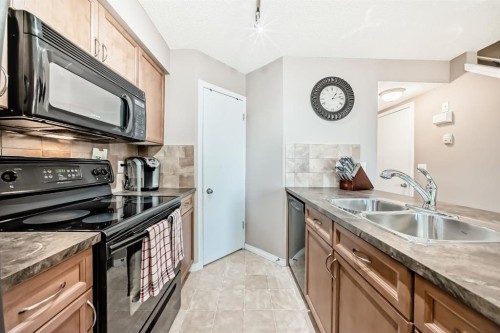 10-21 Mckenzie Towne Gate Se, Calgary, AB - Indoor Photo Showing Kitchen With Double Sink