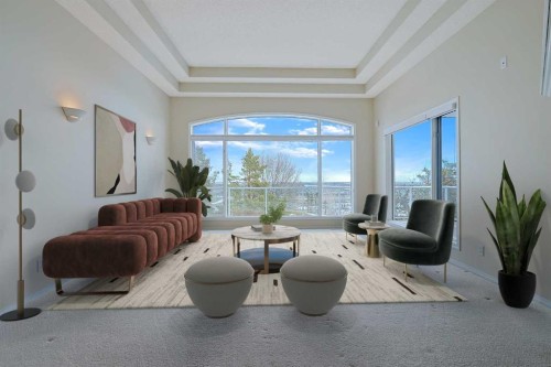 108 Hamptons Heights Nw, Calgary, AB - Indoor Photo Showing Living Room