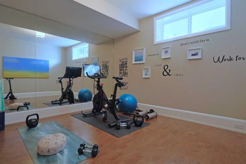 1707 Broadview Road Nw, Calgary, AB - Indoor Photo Showing Gym Room
