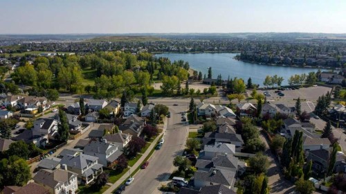 18380 Chaparral Street Se, Calgary, AB - Outdoor With Body Of Water With View