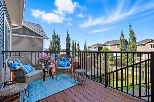 166 Fireside Bend, Cochrane, AB - Outdoor With Deck Patio Veranda With Exterior