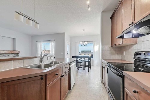 102 Kincora Glen Mews Nw, Calgary, AB - Indoor Photo Showing Kitchen With Double Sink