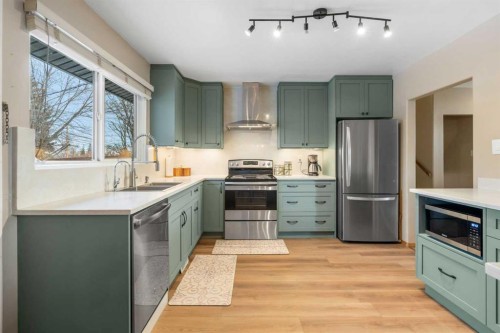 7819 Fairmount Drive Se, Calgary, AB - Indoor Photo Showing Kitchen With Double Sink With Upgraded Kitchen