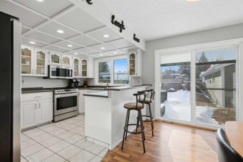 127 Queen Tamara Road Se, Calgary, AB - Indoor Photo Showing Kitchen