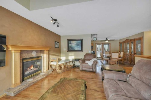 25-41124 Range Road 282, Rural Lacombe County, AB - Indoor Photo Showing Living Room With Fireplace
