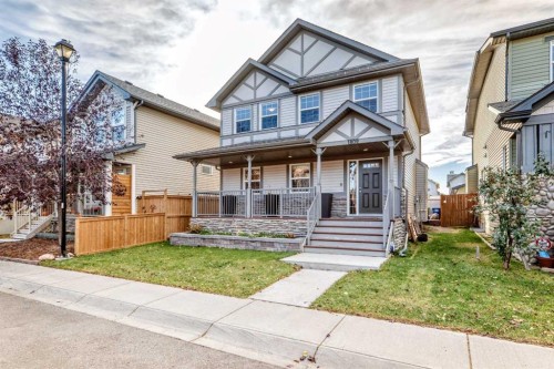 1809 Baywater Gardens Sw, Airdrie, AB - Outdoor With Deck Patio Veranda With Facade