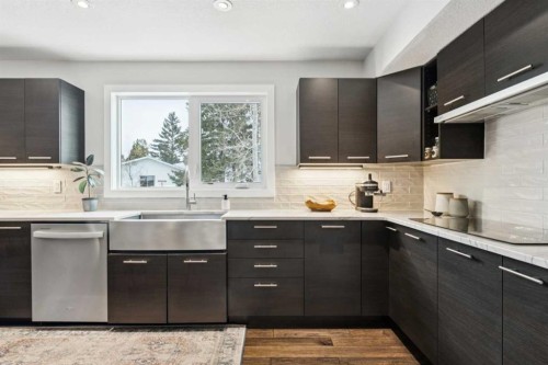 169 Braniff Crescent Sw, Calgary, AB - Indoor Photo Showing Kitchen With Upgraded Kitchen